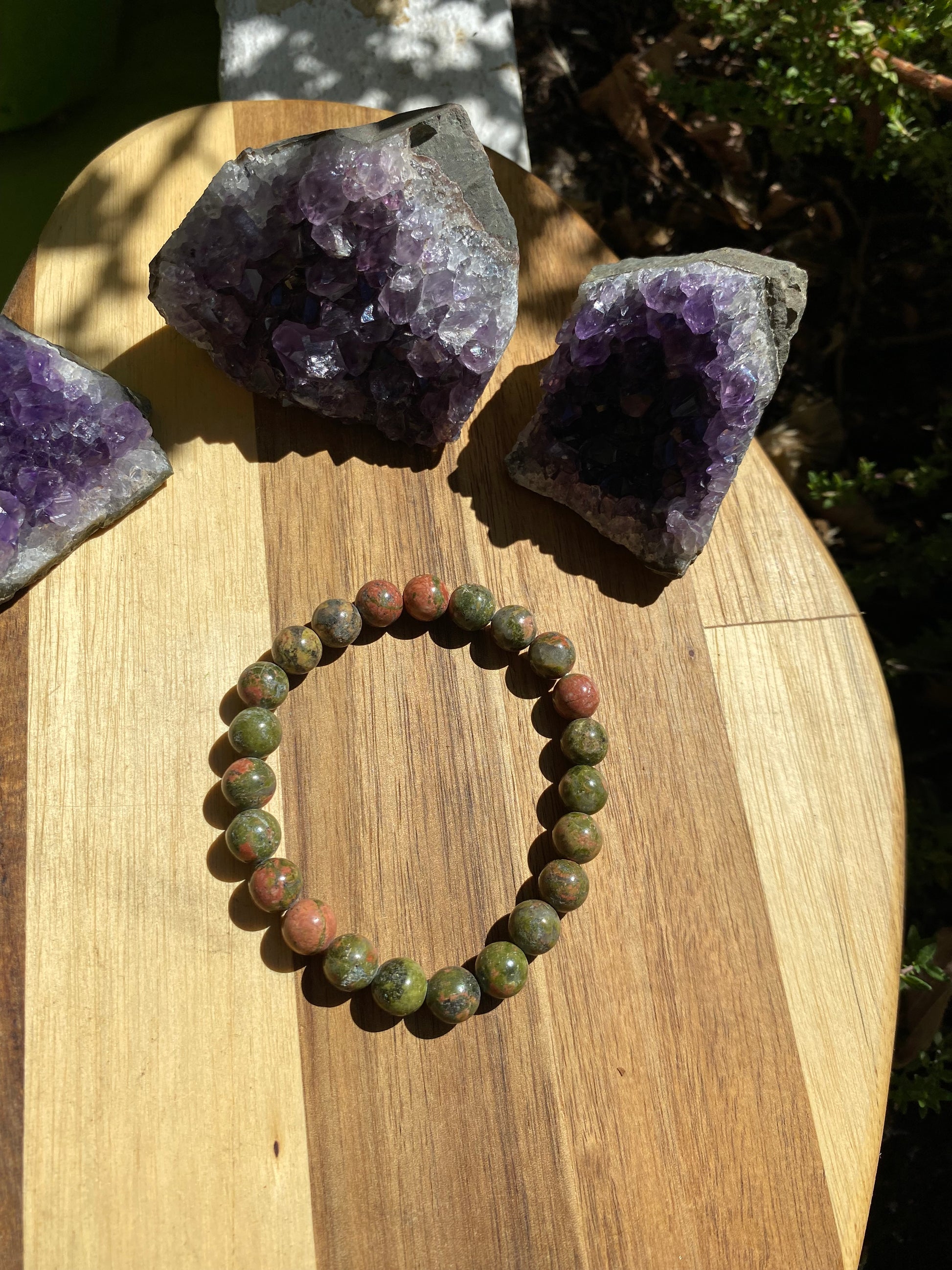 Bracelet en Unakite 8 mm