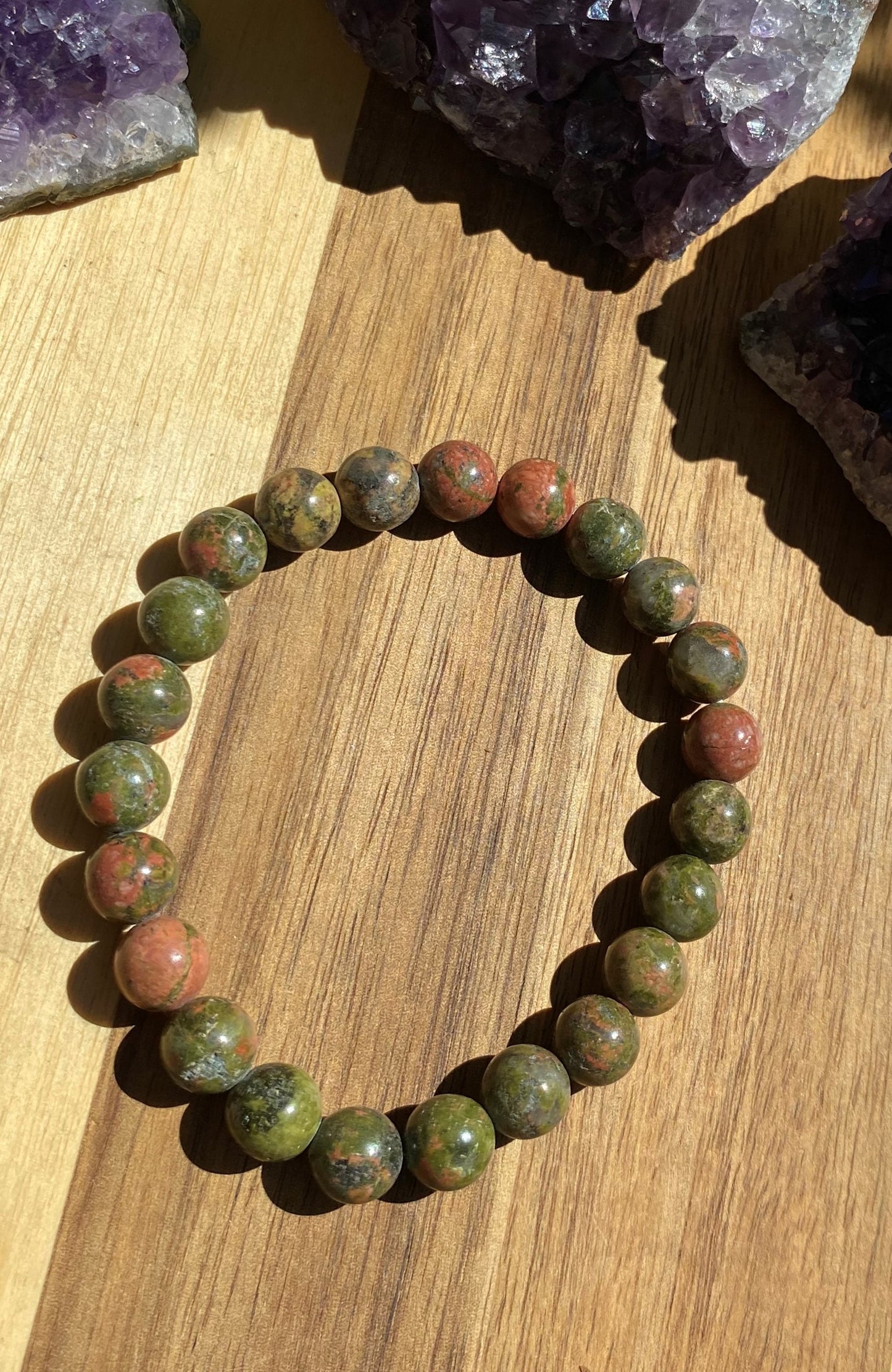 Bracelet en Unakite 8 mm