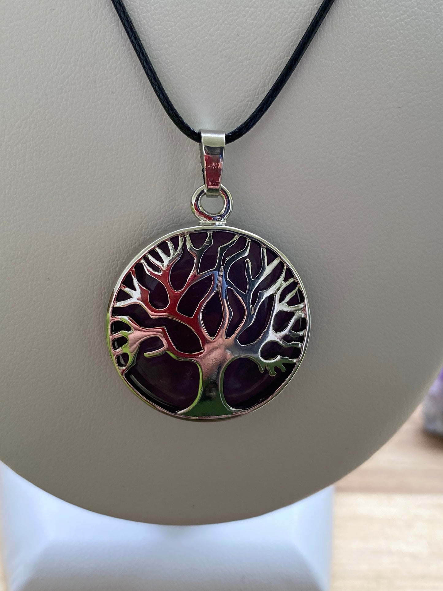 Pendentif ARBRE DE VIE 3 cm en AMETHYSTE