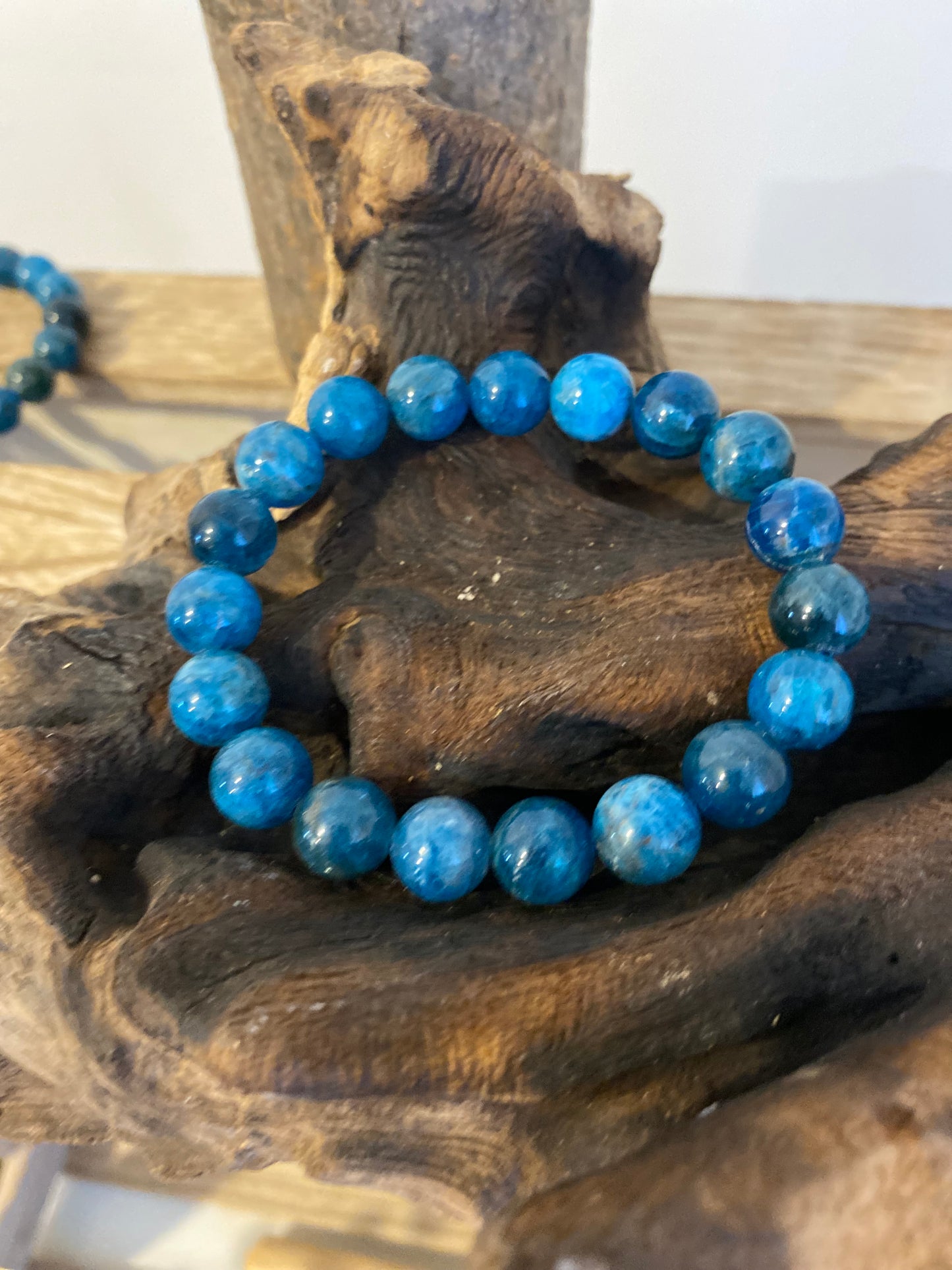 Bracelet Apatite Bleue 10 mm