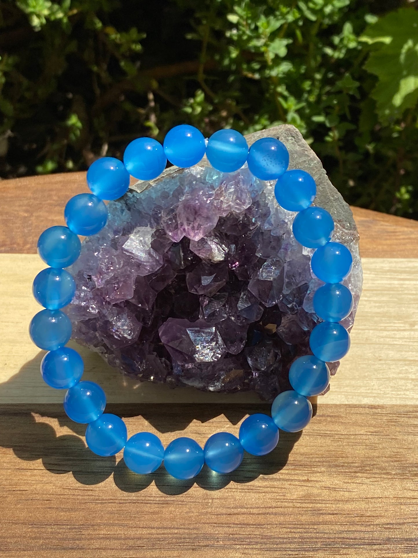 Bracelet Agate Bleue