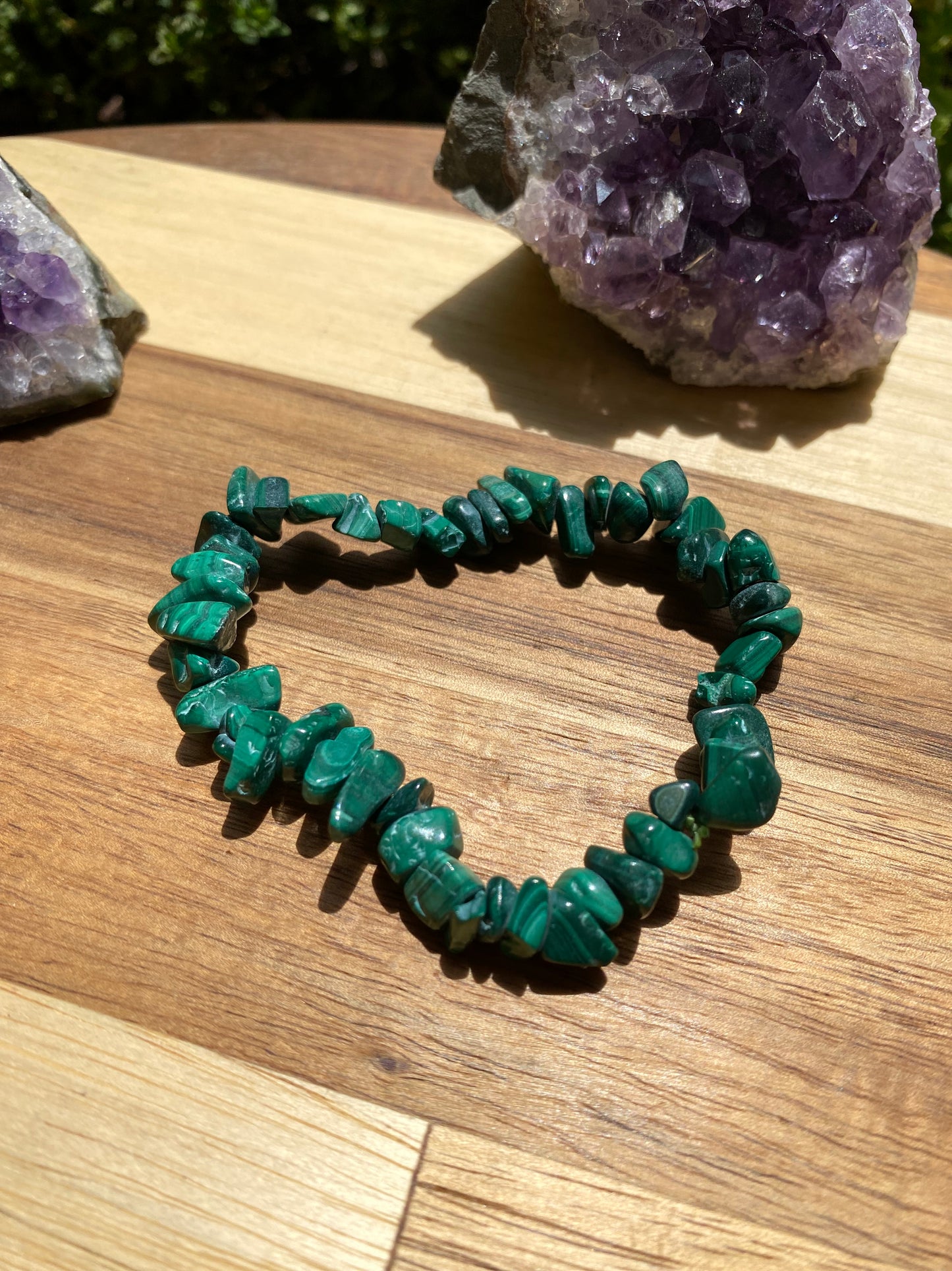 Bracelet Baroque Malachite 8 mm