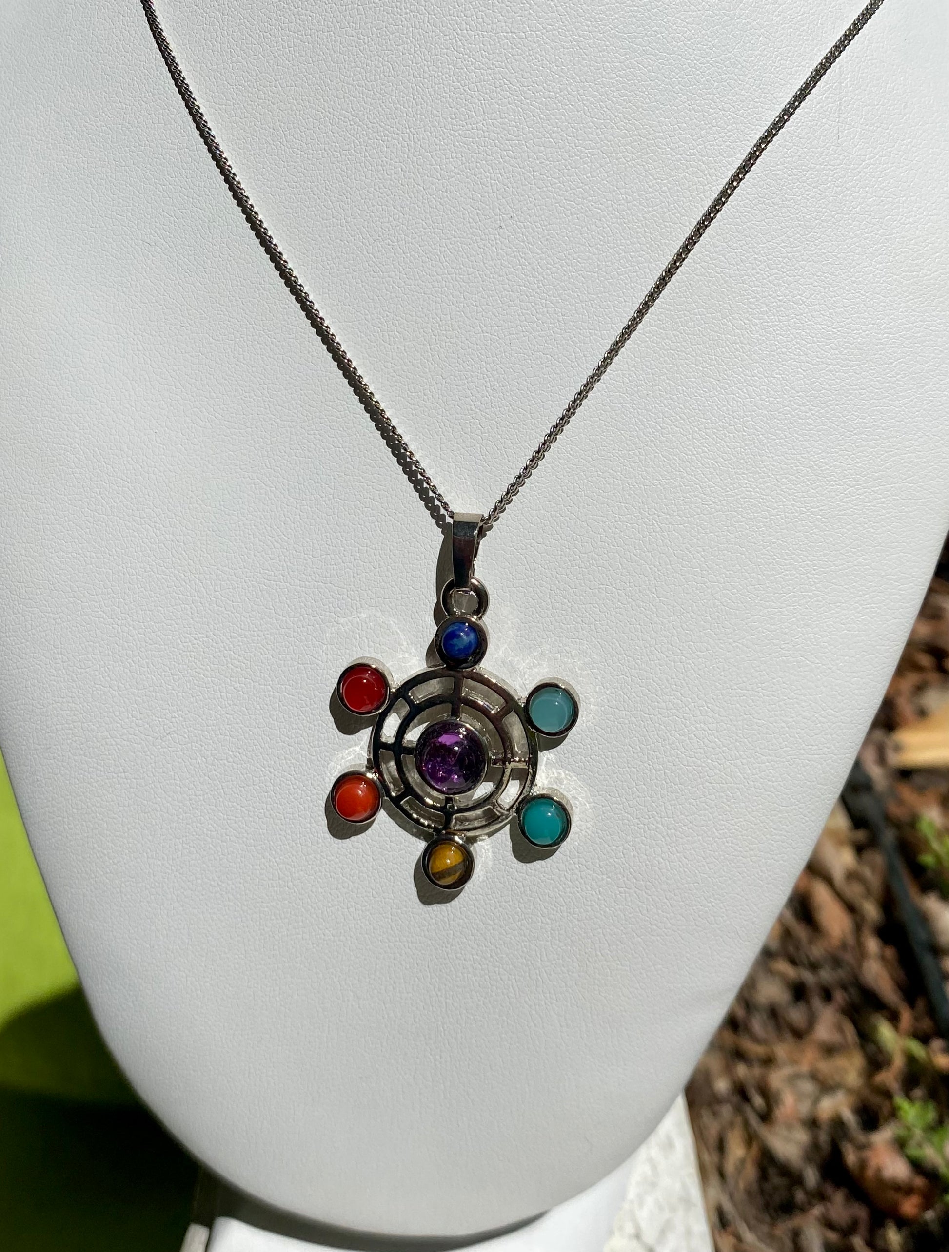 Pendentif Systeme Solaire 7 Chakras