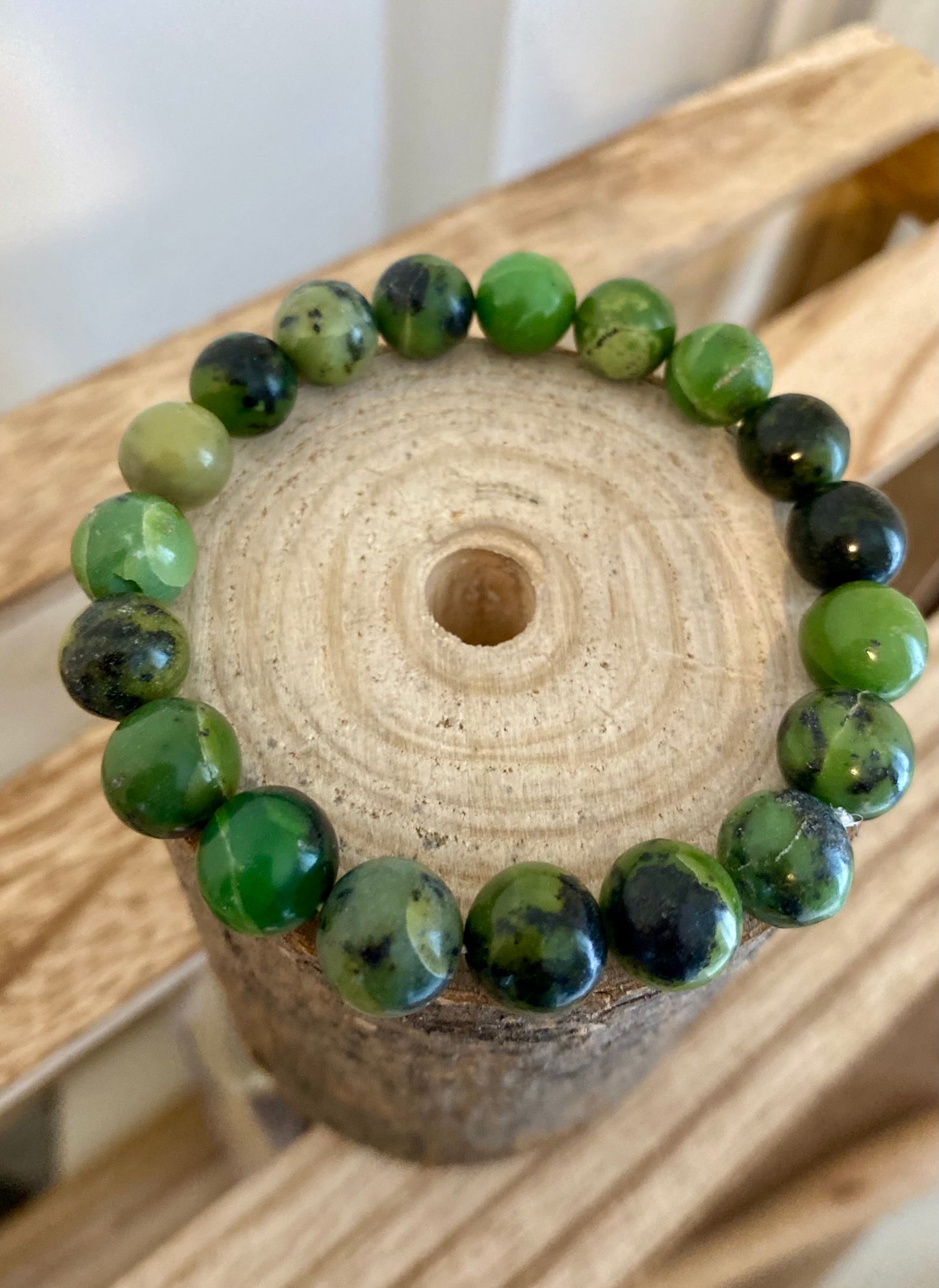 Bracelet Jade Néphrite 10 mm