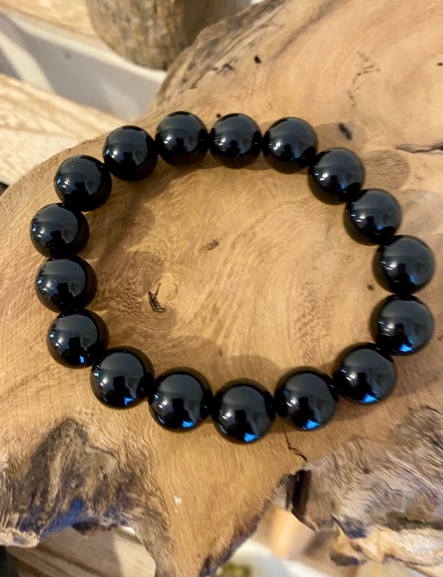 Bracelet Obsidienne Noire 12 mm