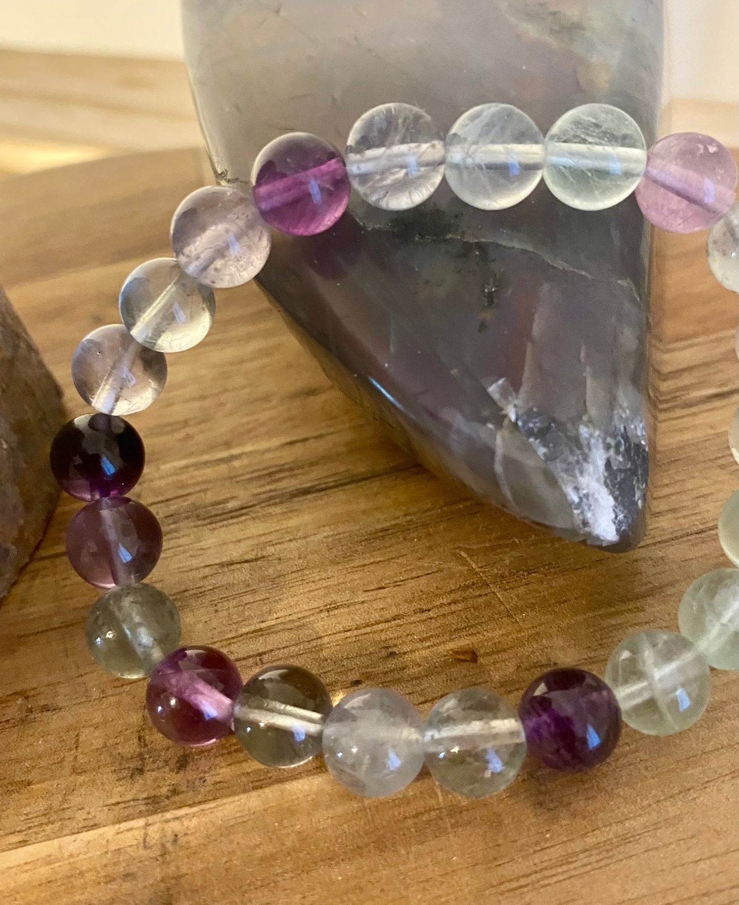 Bracelet Fluorite Multicolor 8 mm