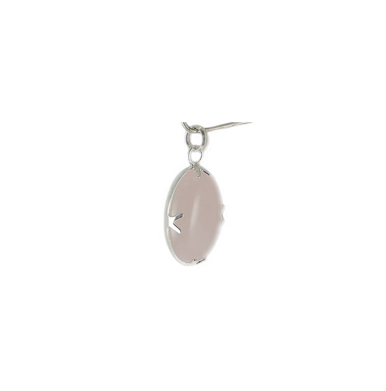 Pendentif Cabochon Quartz Rose 18x13 mm