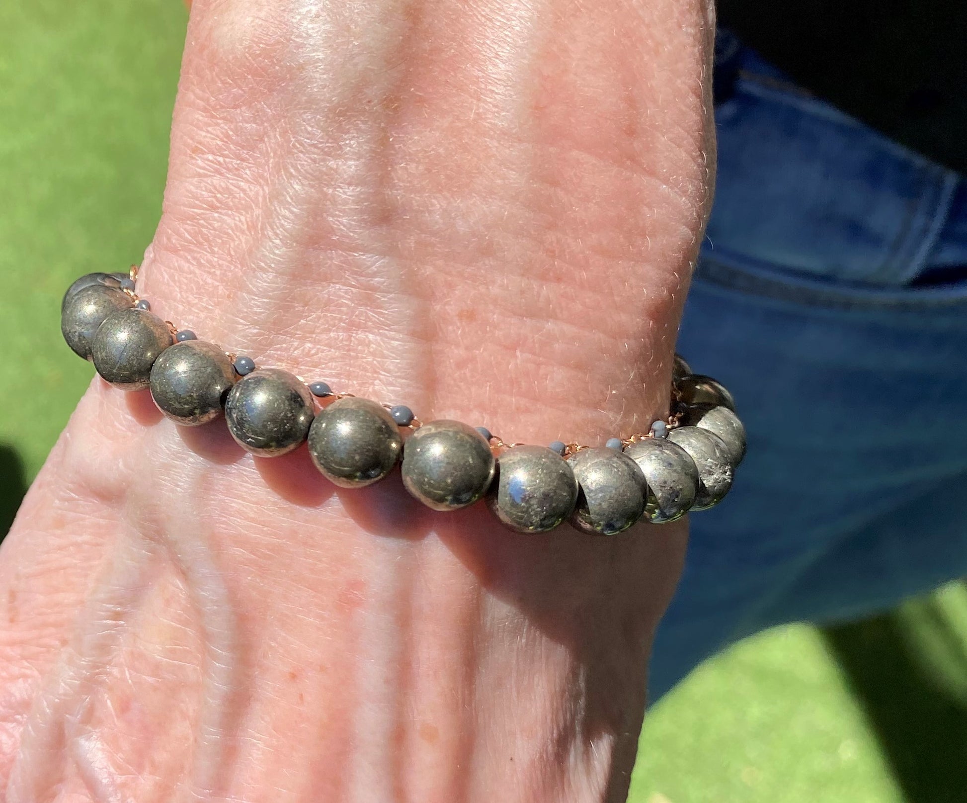 Bracelet en PYRITE 8 mm