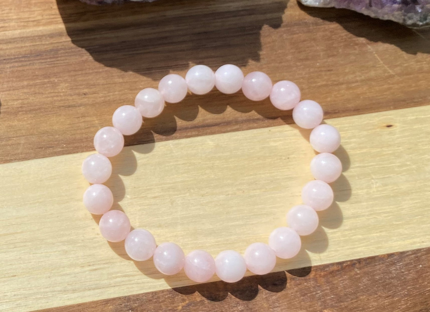 Bracelet en QUARTZ ROSE 8mm