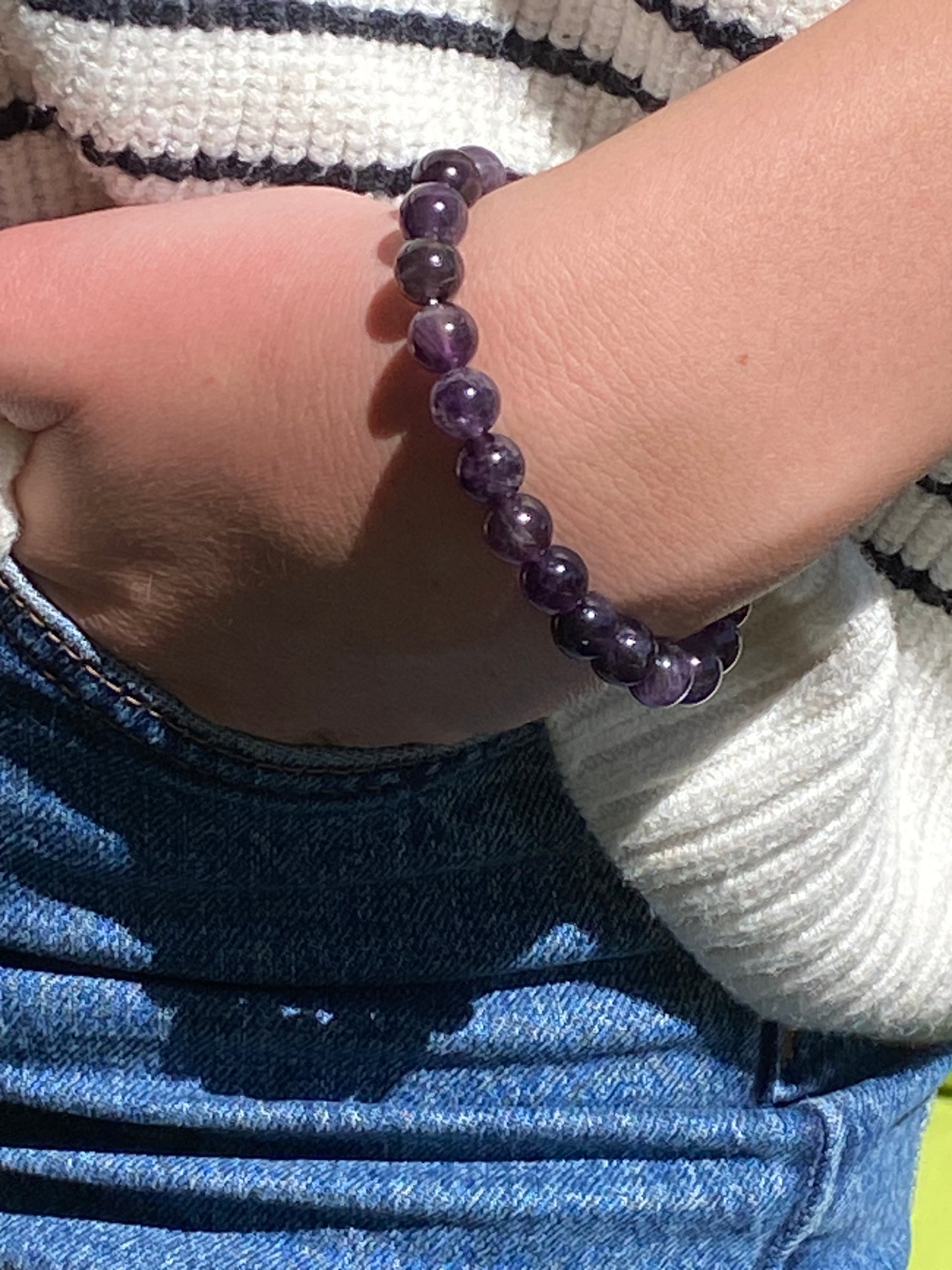 Bracelet 'Dark 'AMETHYSTE 8mm