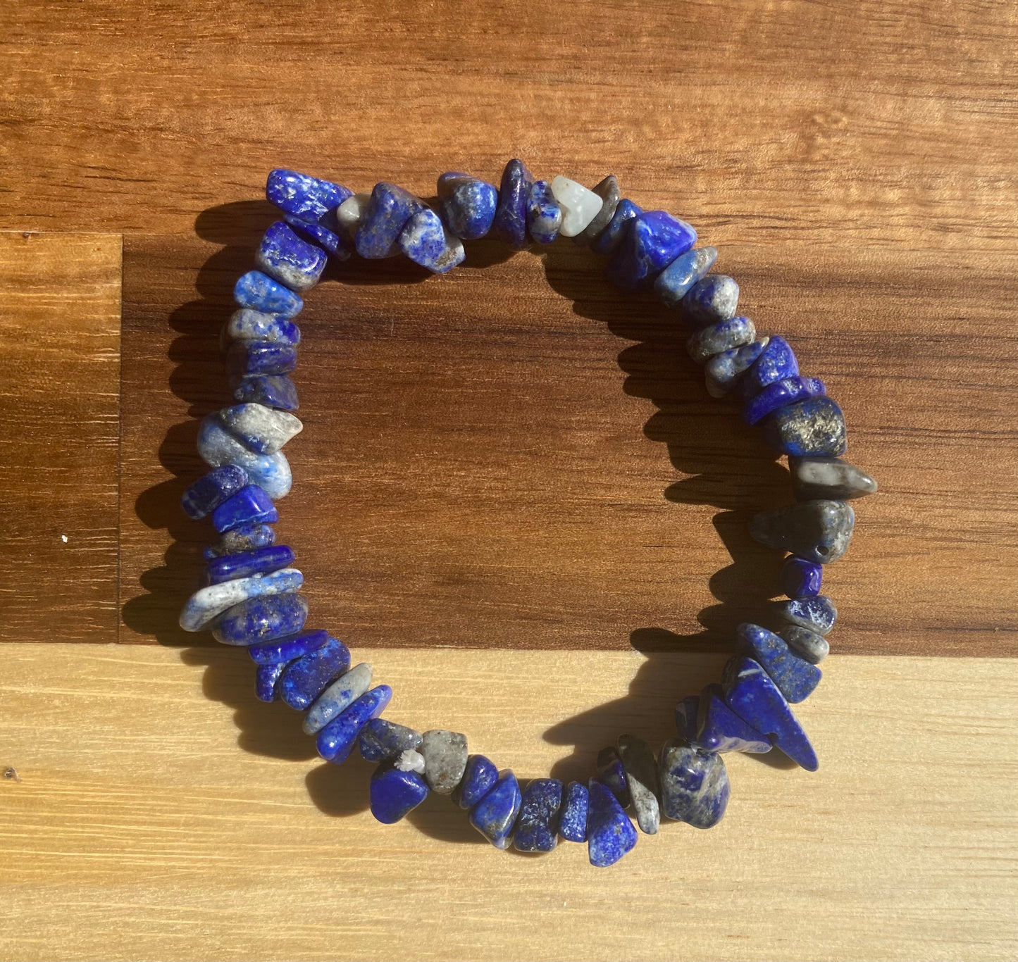 Bracelet Baroque en pierre Lapis Lazuli 8 mm