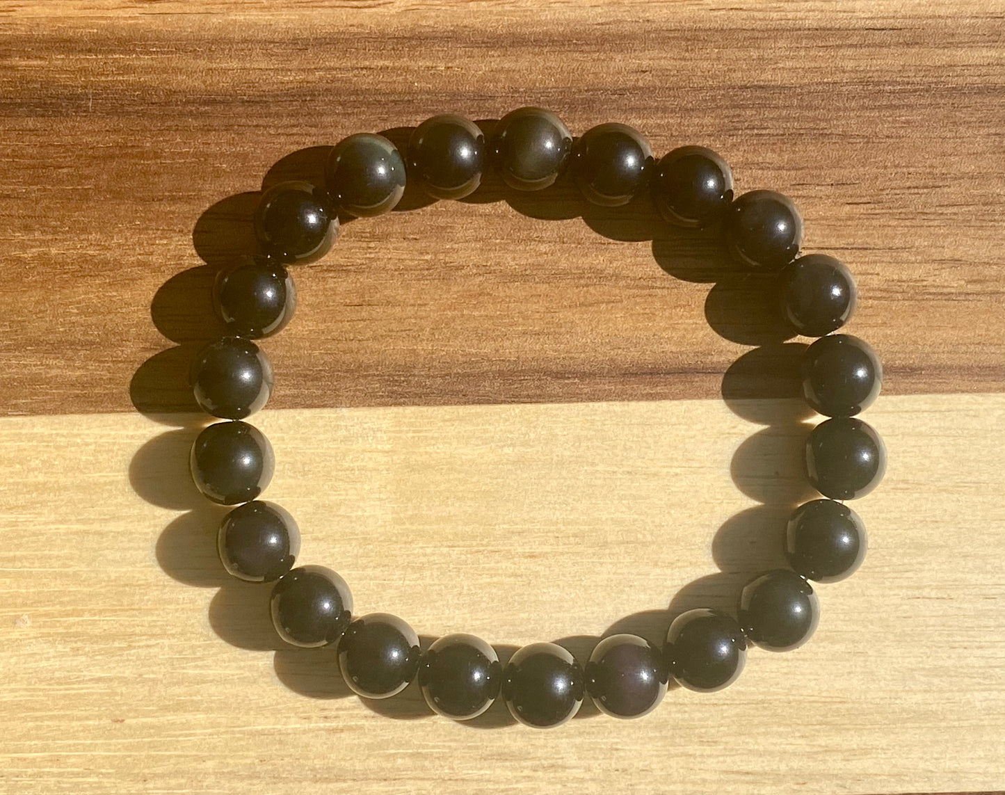 Bracelet Obsidienne Oeil Celeste 8 mm