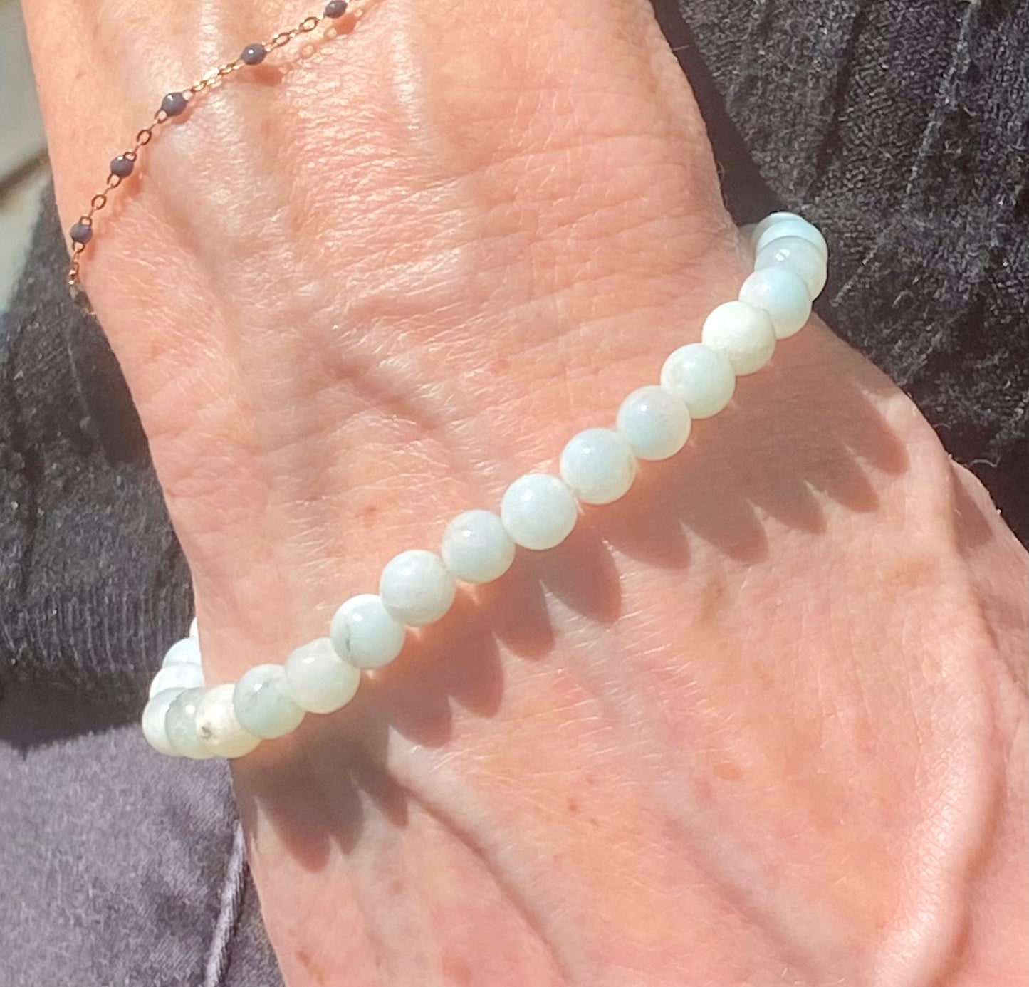 Bracelet en pierre naturelle d'Amazonite 6 mm